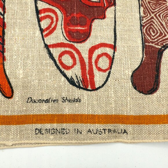 Heil Aboriginal Art Australia 100% Pure Linen Kitchen Tea Towel Flax 18x30 - Picture 10 of 16